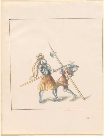 Freydal, The Book of Jousts and Tournament of Emperor Maximilian I: Combats on Foot (Jousts)(Volume III): Plate 142 by German 16th Century