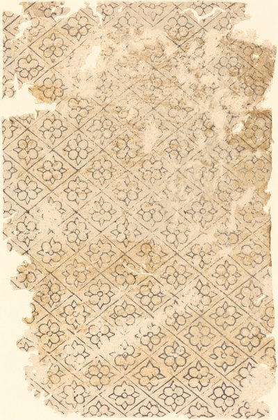 Sheet with Flower and Diamond Pattern by German 16th Century