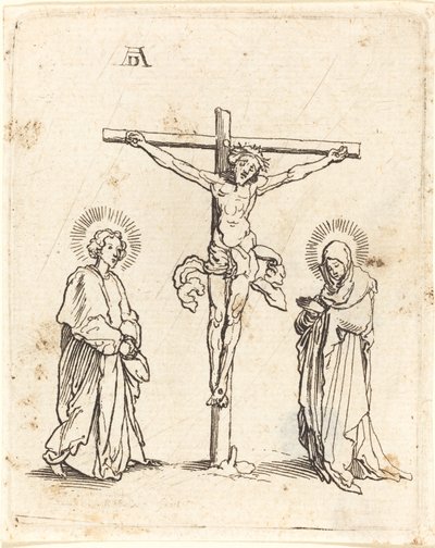 The Crucifixion with the Virgin and Saint John by German 16th Century after Albrecht Dürer