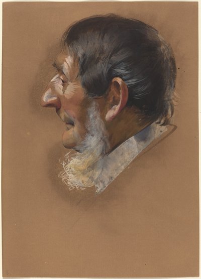 Profile of a Man with Sidewhiskers by German 19th Century
