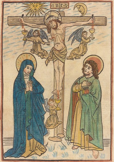 Christ on the Cross with Angels by German 19th Century after German 15th Century