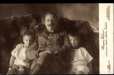 Kaiser Wilhelm II, two eldest sons, Liersch 3686 by German Photographer