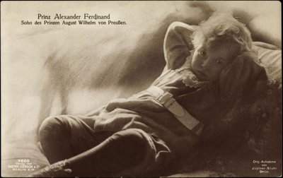 Prince Alexander Ferdinand, son of August Wilhelm by German Photographer