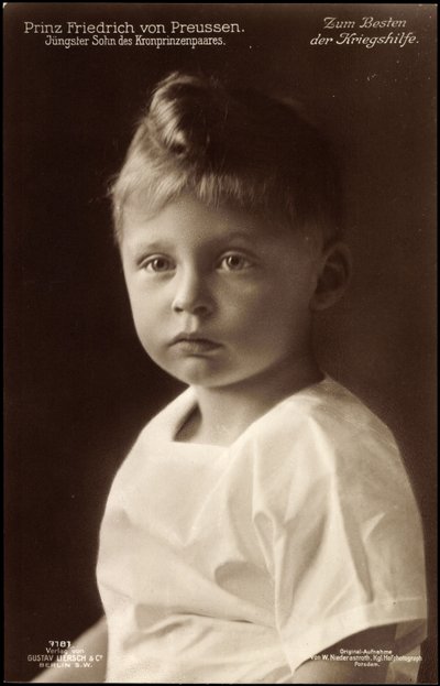 Prince Frederick of Prussia, Portrait, Liersch 7181 by German Photographer