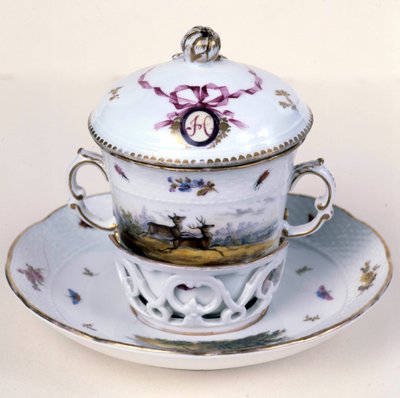 19th Century Porcelain Aspen Cup by German School