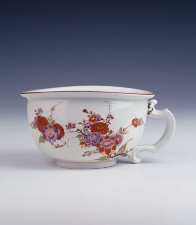 A Bottger bourdaloue of irregular oval form painted in the manner of Johann Ehrenfried Stadler, c.1725 by German School
