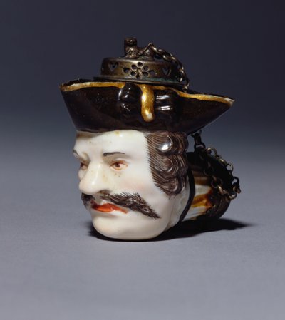 A Meissen portrait pipe-bowl modelled as the head of Schmiedel, c.1750 by German School