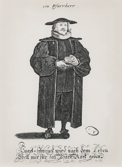 A Protestant pastor at the end of the 17th century by German School