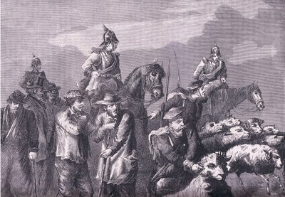 A foraging party by German School