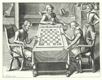 A game of chess by German School