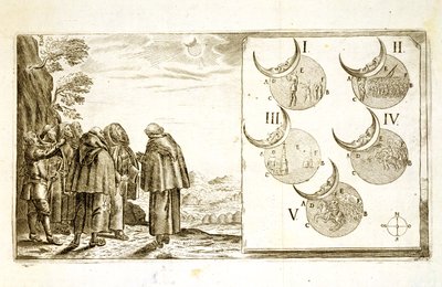 A Military Attack Plotted in Accordance with the Phases of an Eclipse, Illustration from a Book on the Ottoman Campaigns in Europe, Engraved by Paul Furst by German School