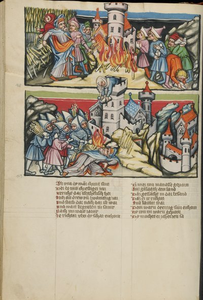 Abimelech Illuminations from Weltchronik Ms 33 fol. 137v by German School