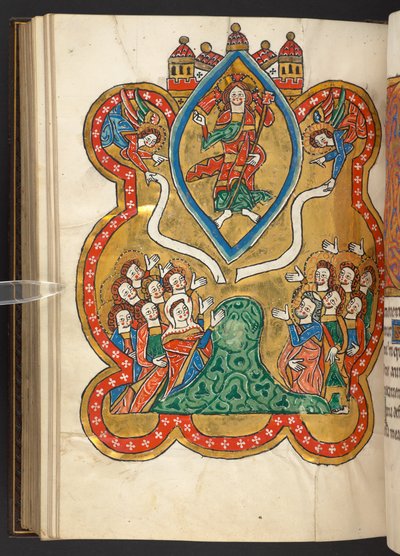 Add. 60629, f.103v The Ascension by German School
