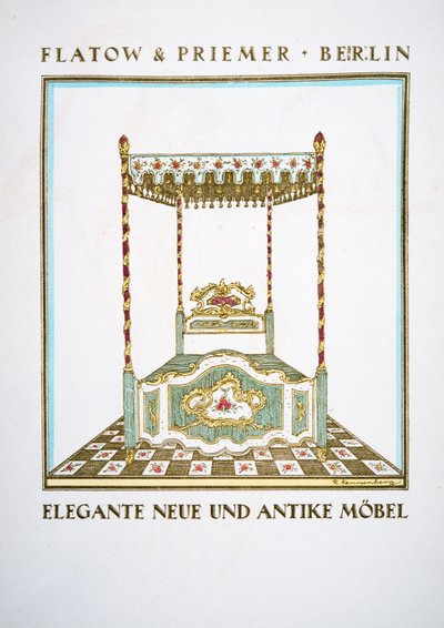 Advertisement for "Flatow & Priemer", from Styl, pub.1922 by German School