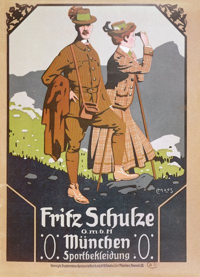 Advertisement for Fritz Schulze walking clothes by German School