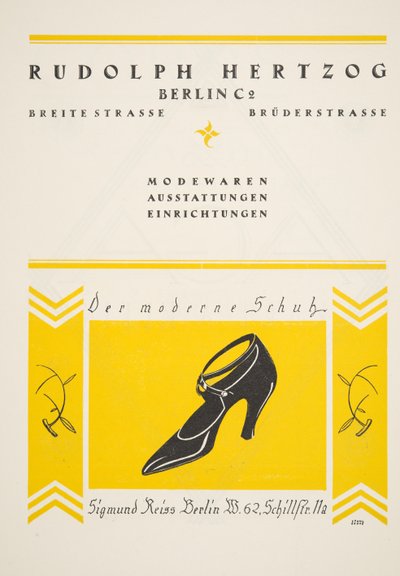 Advertisement for Rudolph Hertzog Shoes, from Styl, pub.1922 by German School