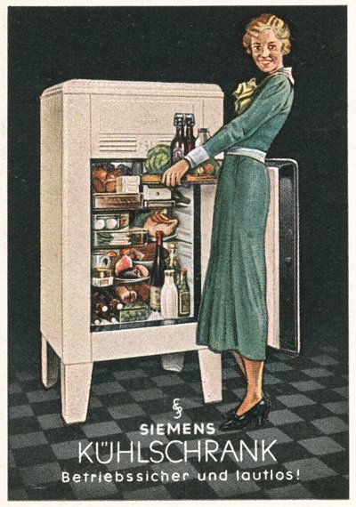 Advertisement for Siemens Fridges by German School