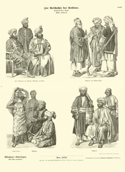 Afghan Costumes, 19th Century by German School
