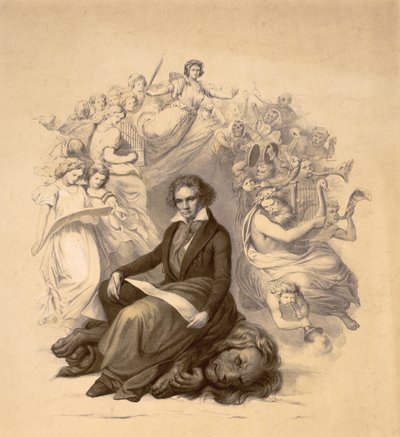 Allegorical portrait of Ludwig van Beethoven by German School