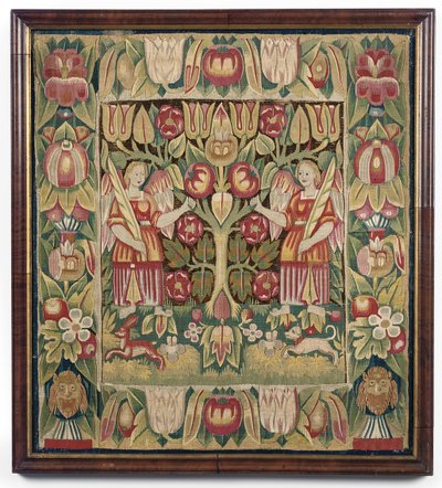 Allegorical Tapestry Cushion Cover, North Germany, Probably Hamburg, c.1600-50 by German School