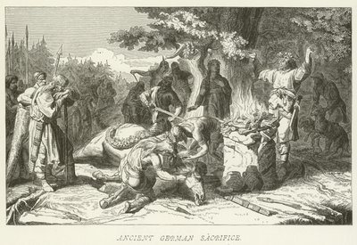 Ancient German Sacrifice by German School