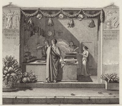 Ancient Roman Shop. Illustration for Bilder-Atlas by German School
