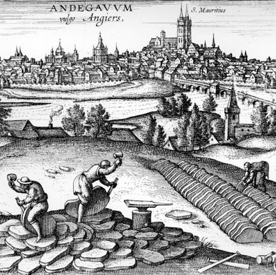 Andegavum Vulgo Angiers, 1598 by German School