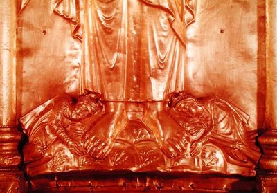 Antependium depicting Christ the Redeemer, detail of the donors, Henri II and his wife Kunigunde by German School