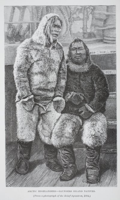 Arctic Highlanders - Saunders Island Natives, London 1886 by German School