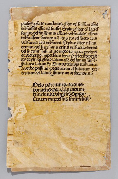 Ars Minor by Aelius Donatus, printed by Konrad Dinckmut, Ulm, c.1476-80 by German School