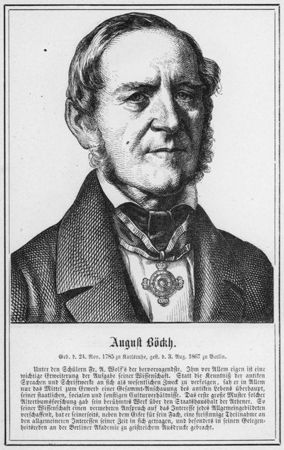 August Böckh (engraving) by German School