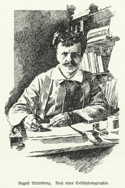 August Strindberg, Swedish playwright, novelist, poet and artist by German School