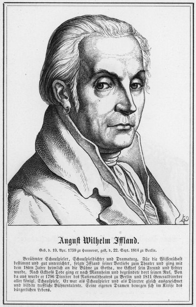 August Wilhelm Iffland by German School