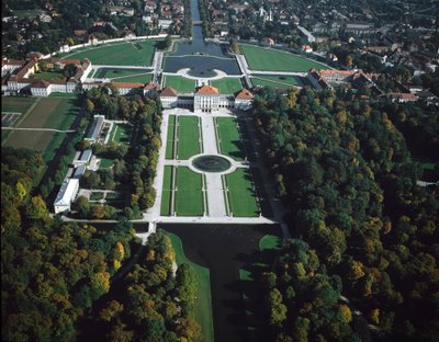 Baroque Art: Aerial View of Nymphenburg Park by German School