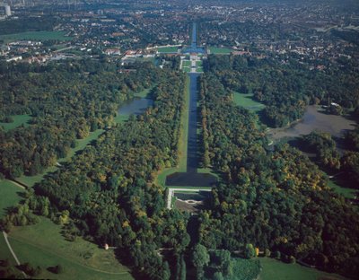Baroque Art: Aerial View of Nymphenburg Park by German School