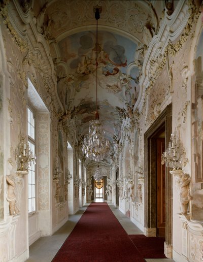 Baroque Art: View of the Mirrors Room of Ludwigsburg Castle by German School