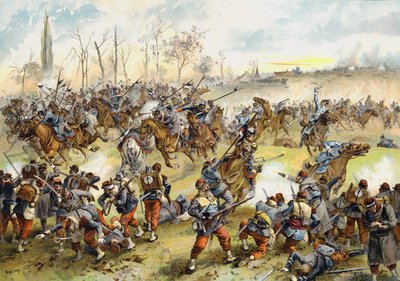 Battle of St Quentin, Franco-Prussian War, 19 January 1871 by German School