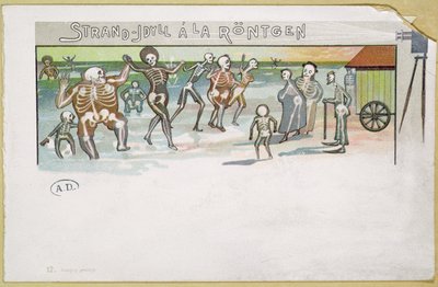 Beach idyll in Rontgen style, cartoon about X-rays, c.1896-99 by German School
