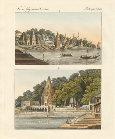 Benares and Its Pagodas by German School