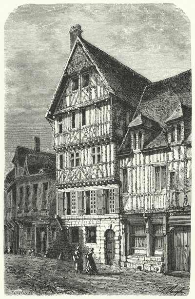 Birthplace in Rouen of French playwright Pierre Corneille by German School