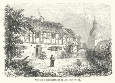 Birthplace of German poet Gottfried August Buerger, Molmerswende by German School
