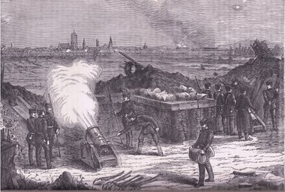 Bombardment of Schelestadt, Cassells History of the War between France and Germany published by Cassell and Company Limited, c.1890 by German School