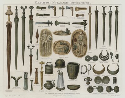 Bronze Age artefacts by German School
