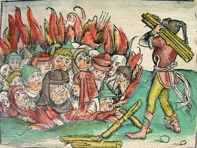 Burning of the Jews by German School