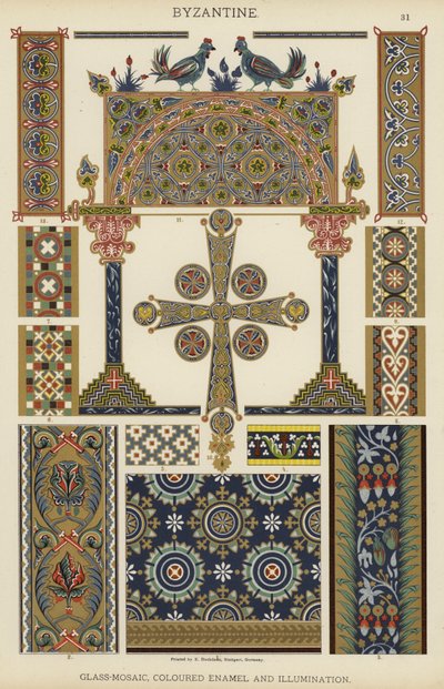 Byzantine, Glass-Mosaic, Coloured Enamel and Illumination by German School