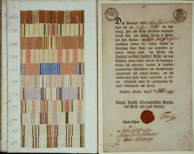 Campaign Ribbons and Record of Duty for a Soldier in the Royal Prussian Army by German School