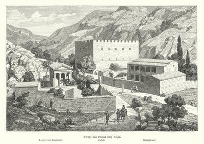 Castle on the road from Eleusis to Athens, Ancient Greece by German School