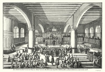 Ceremony awarding a doctorate at the University of Altdorf, Bavaria by German School
