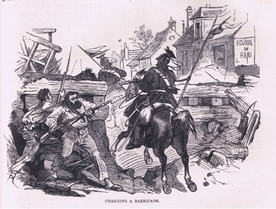 Charging a barricade by German School