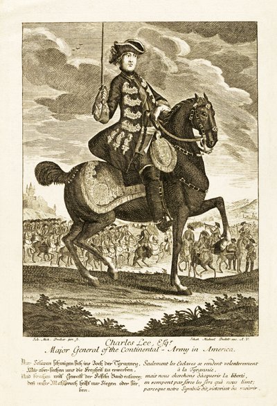 Charles Lee, Esq, Major General of the Continental Army in America by German School